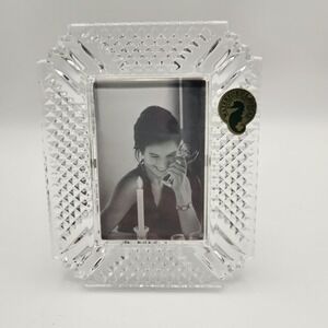 Waterford Crystal 2x3 Picture Frame Clear Cut Glass Desk Photo Frame New